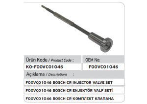 F00VC01046 Common Rail Valve Set